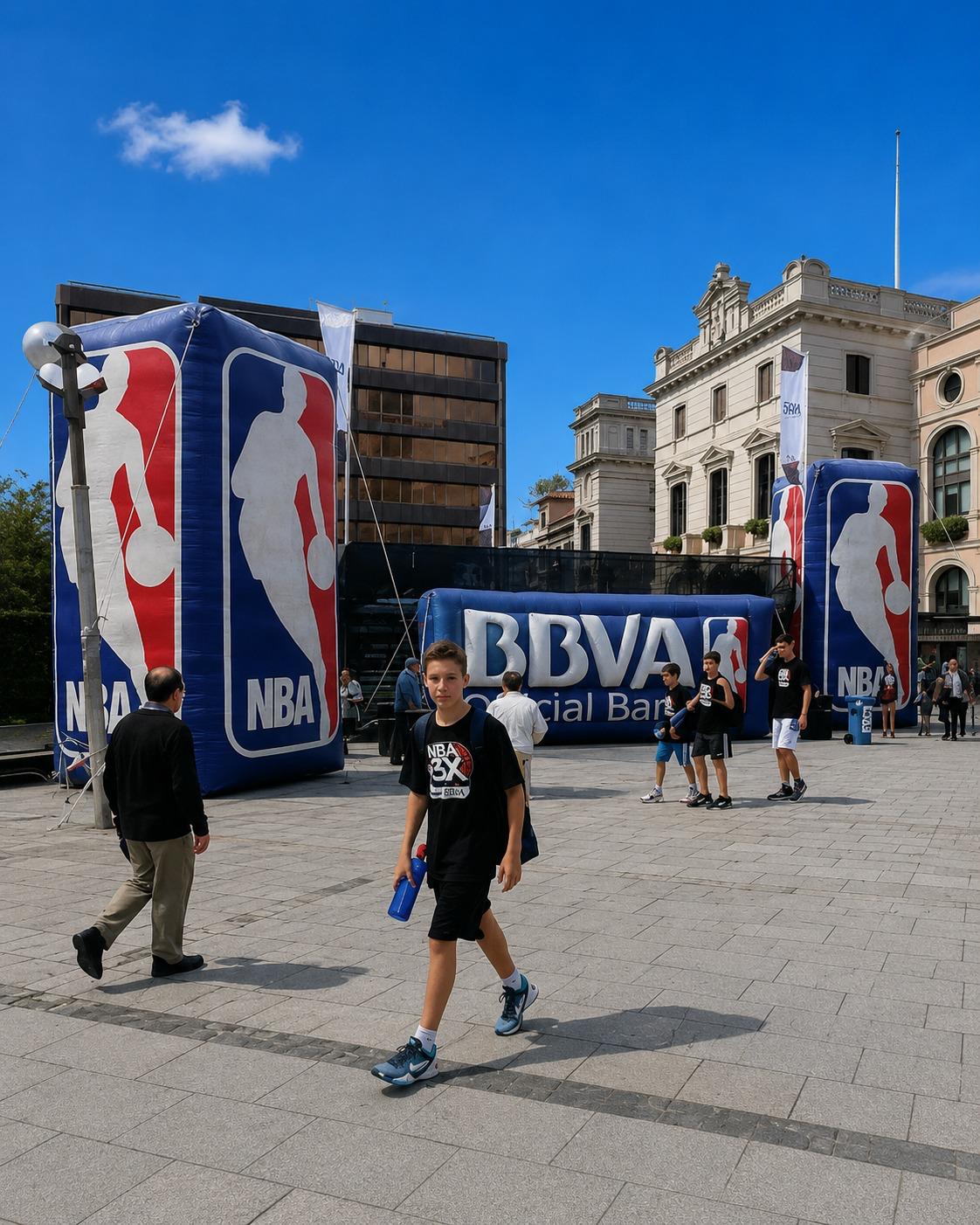 Cubos insufláveis NBA / BBVA